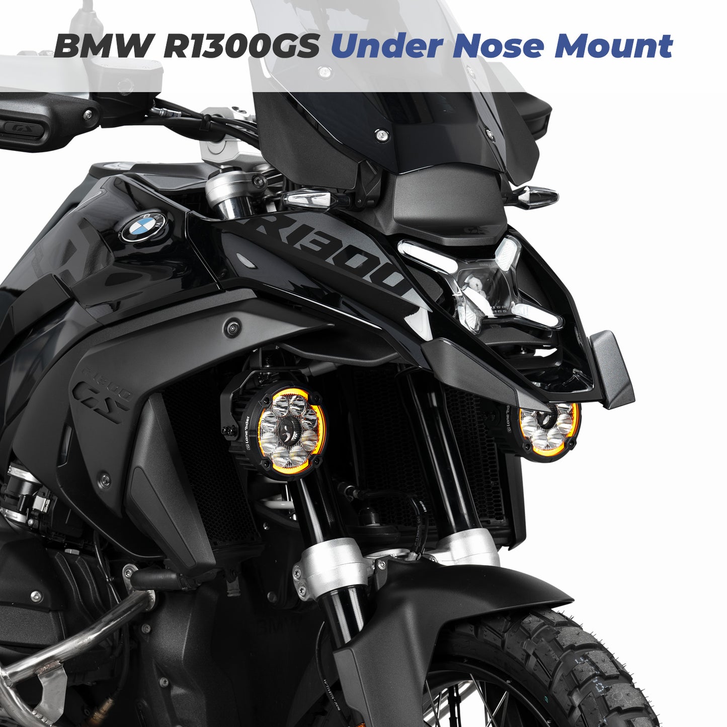 Motorcycle lights from LoneRider on BMW R1300GS